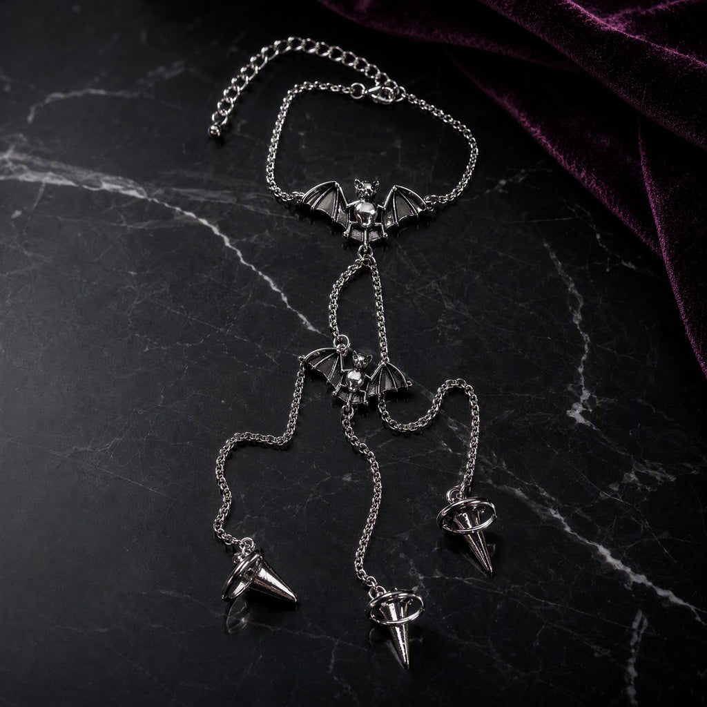 Gothic Bat Hand Chain Bracelet