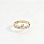 Gold-Tone Baguette Solitaire Ring