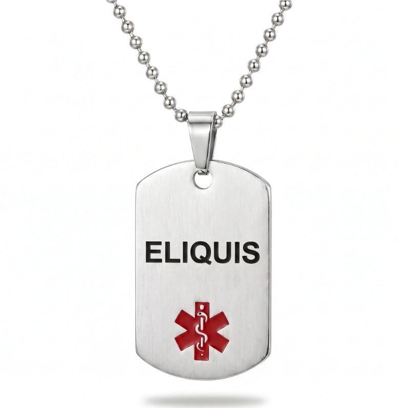 Medical Alert Dog Tag Necklace