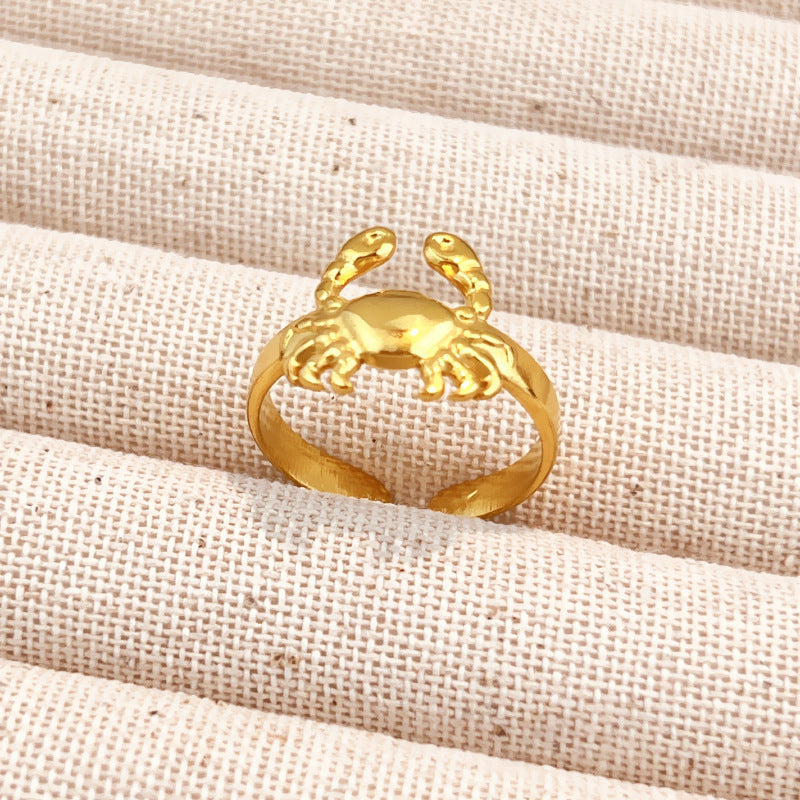 Gold-Tone Adjustable Open Ring