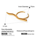 Sculpted Wave Open Ring