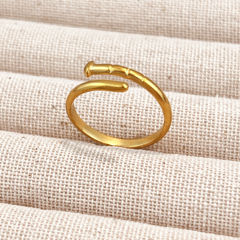 Gold-Tone Adjustable Open Ring