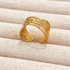 Gold-Tone Adjustable Open Ring