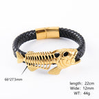 Men's Gold Fishbone Braided Bracelet