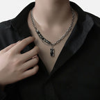 Men's Spliced Chain Pendant Necklace