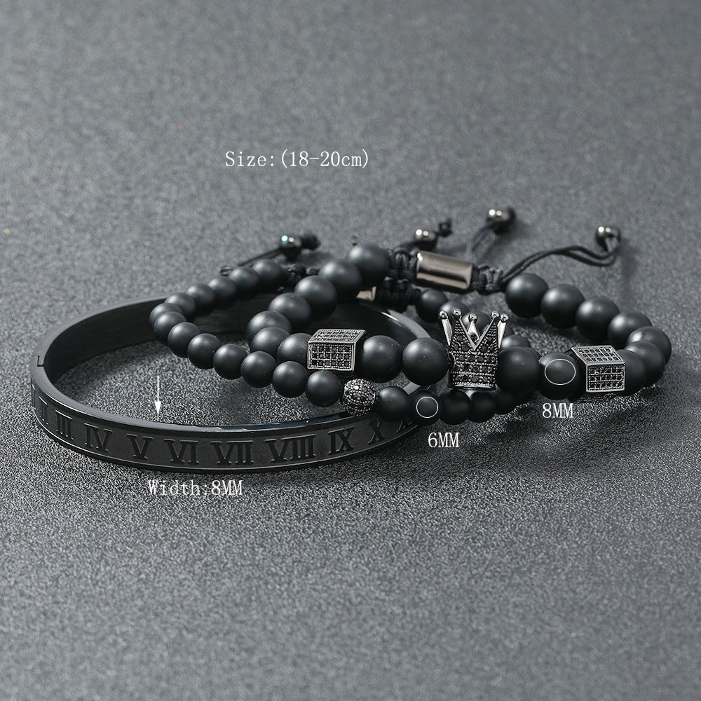 Men's Royal Crown Bracelet Set