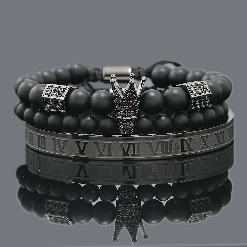 Men's Royal Crown Bracelet Set