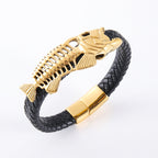 Men's Gold Fishbone Braided Bracelet
