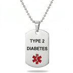 Medical Alert Dog Tag Necklace