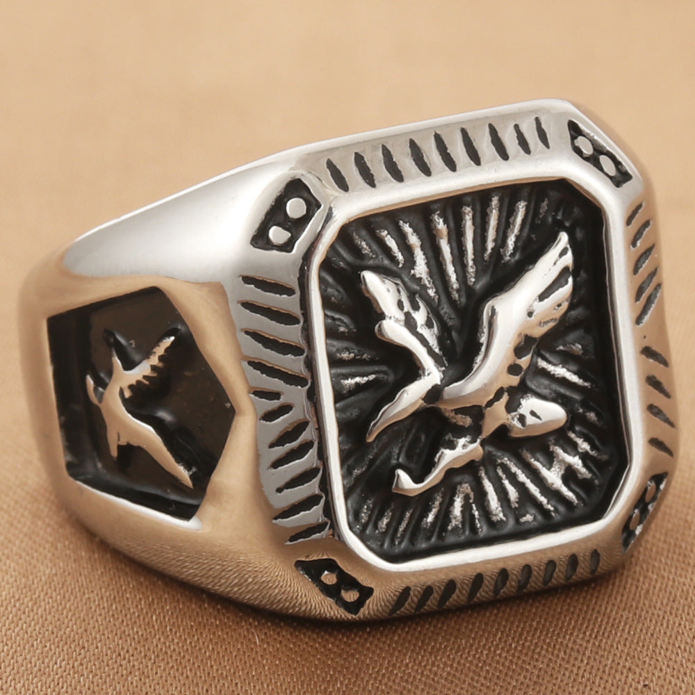 Men's Eagle Signet Ring