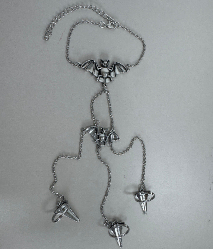 Gothic Bat Hand Chain Bracelet