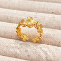 Gold-Tone Adjustable Open Ring