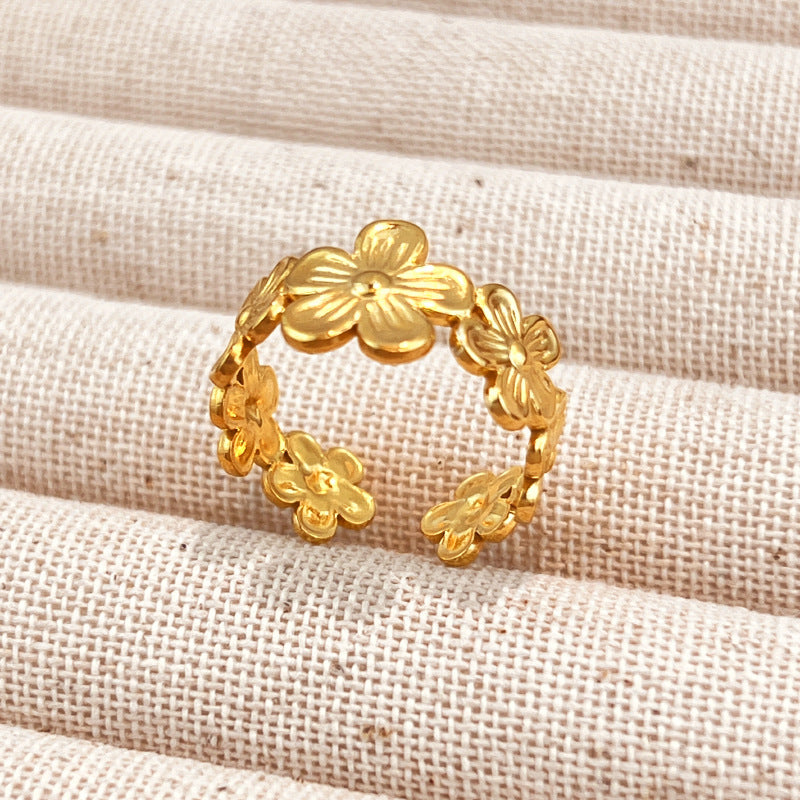 Gold-Tone Adjustable Open Ring