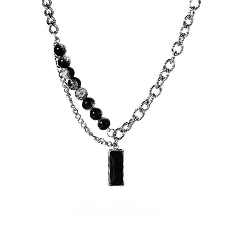 Men's Spliced Chain Pendant Necklace