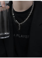 Men's Spliced Chain Pendant Necklace
