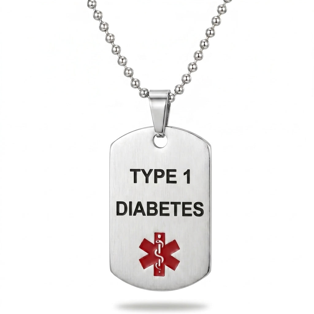Medical Alert Dog Tag Necklace