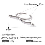 Sculpted Wave Open Ring