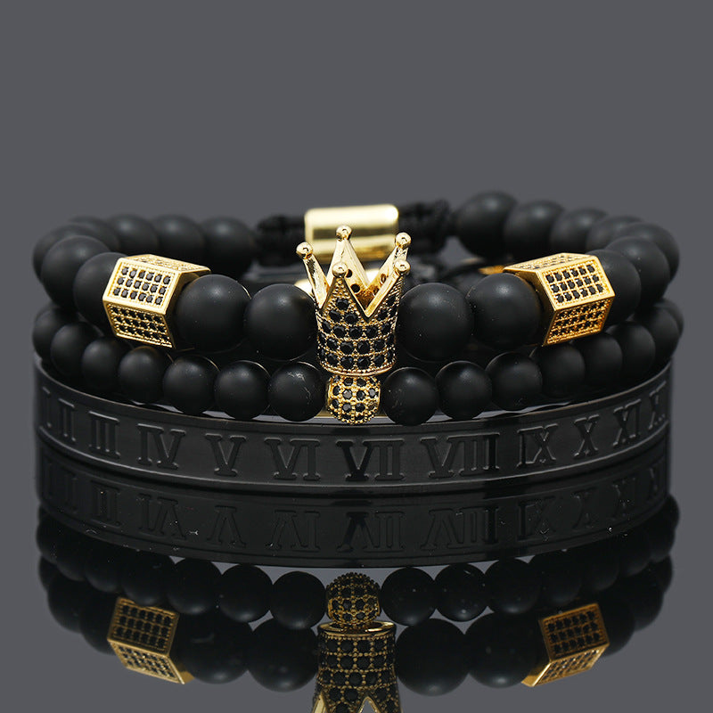 Men's Royal Crown Bracelet Set