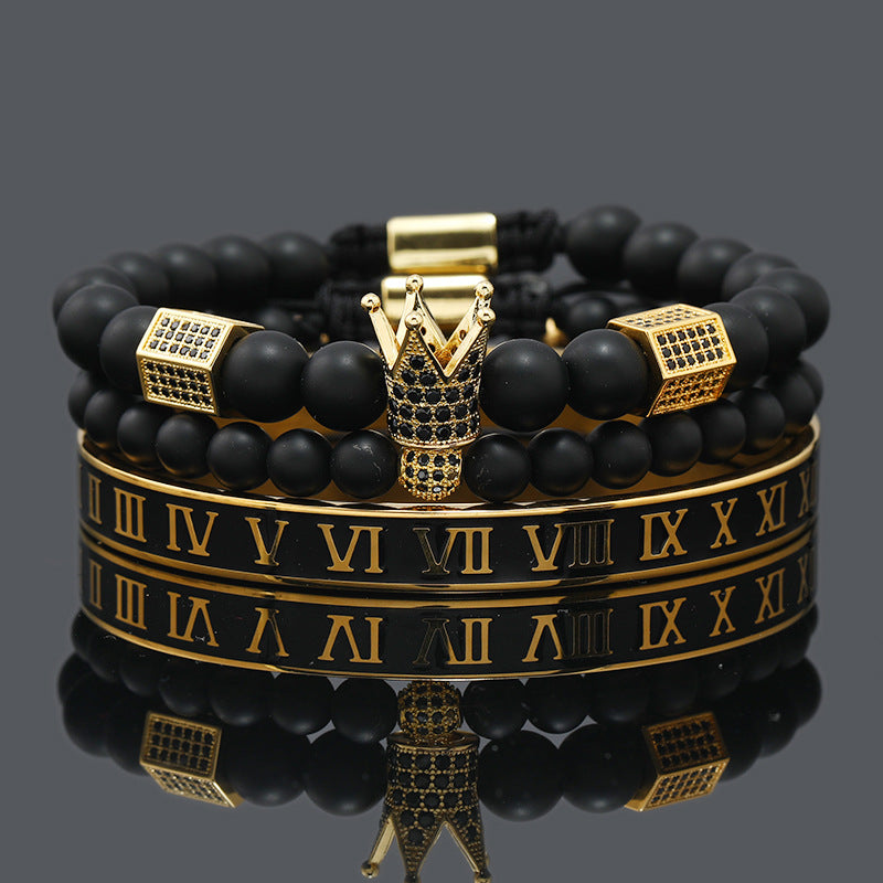 Men's Royal Crown Bracelet Set