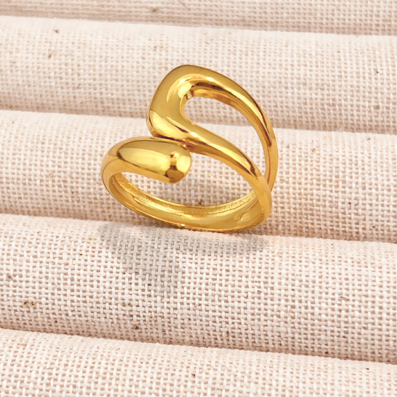 Gold-Tone Adjustable Open Ring