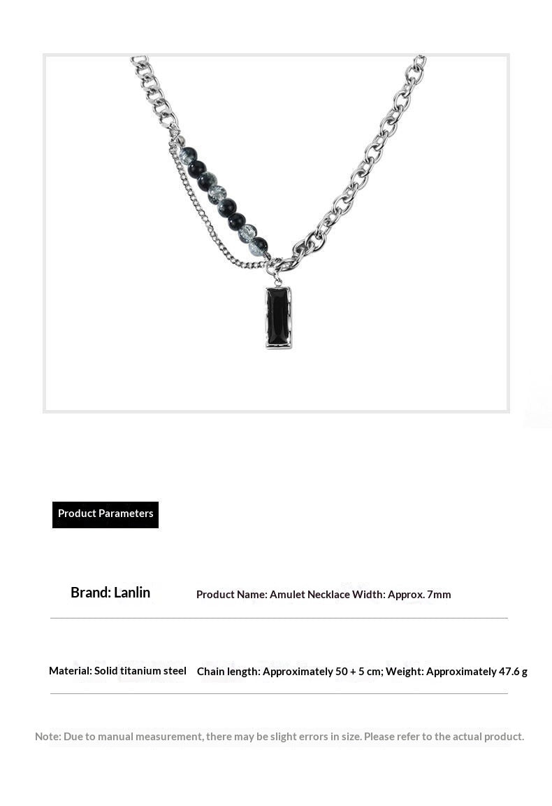 Men's Spliced Chain Pendant Necklace