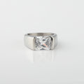 Square Zircon Solitaire Ring