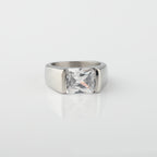 Square Zircon Solitaire Ring
