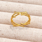 Gold-Tone Adjustable Open Ring