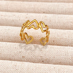 Gold-Tone Adjustable Open Ring