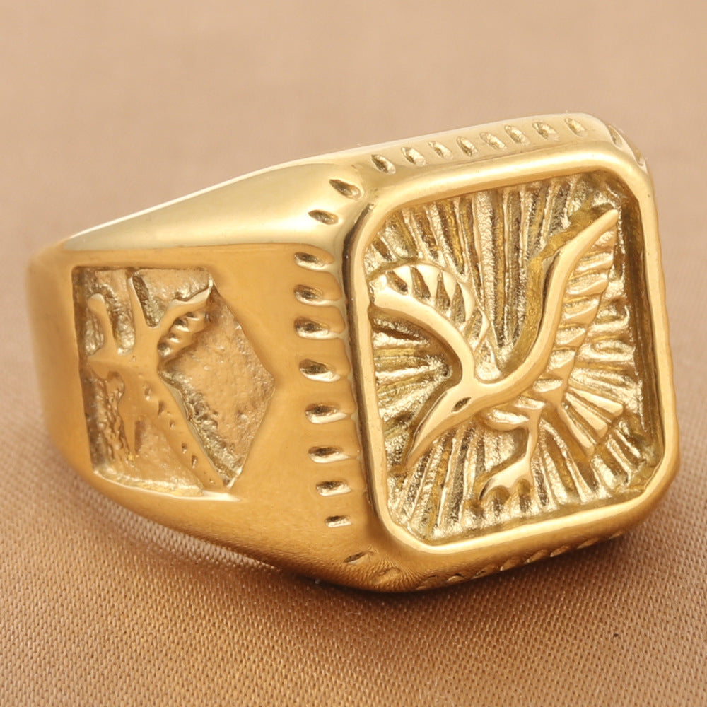 Men's Eagle Signet Ring