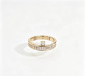 Gold-Tone Baguette Solitaire Ring