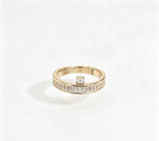 Gold-Tone Baguette Solitaire Ring