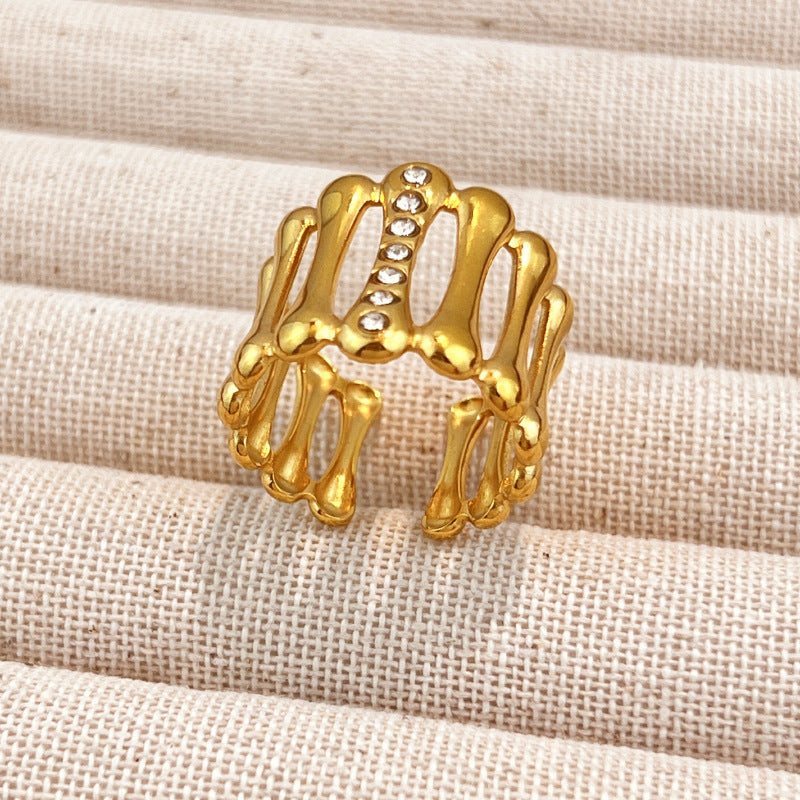 Gold-Tone Adjustable Open Ring