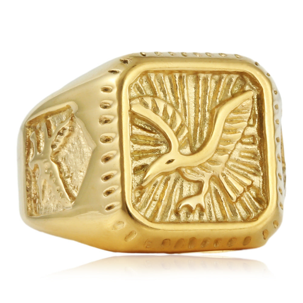 Men's Eagle Signet Ring