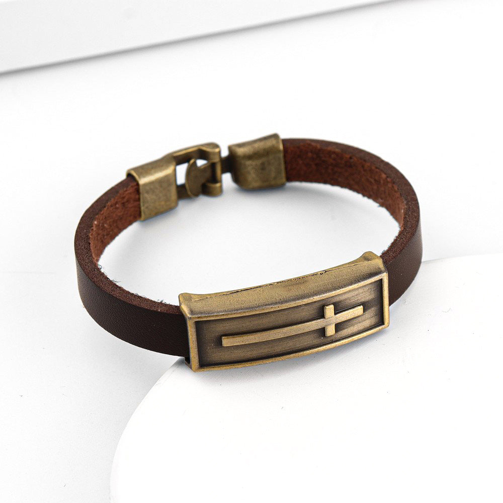 Men's Vintage Cross Bracelet