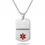 Medical Alert Dog Tag Necklace