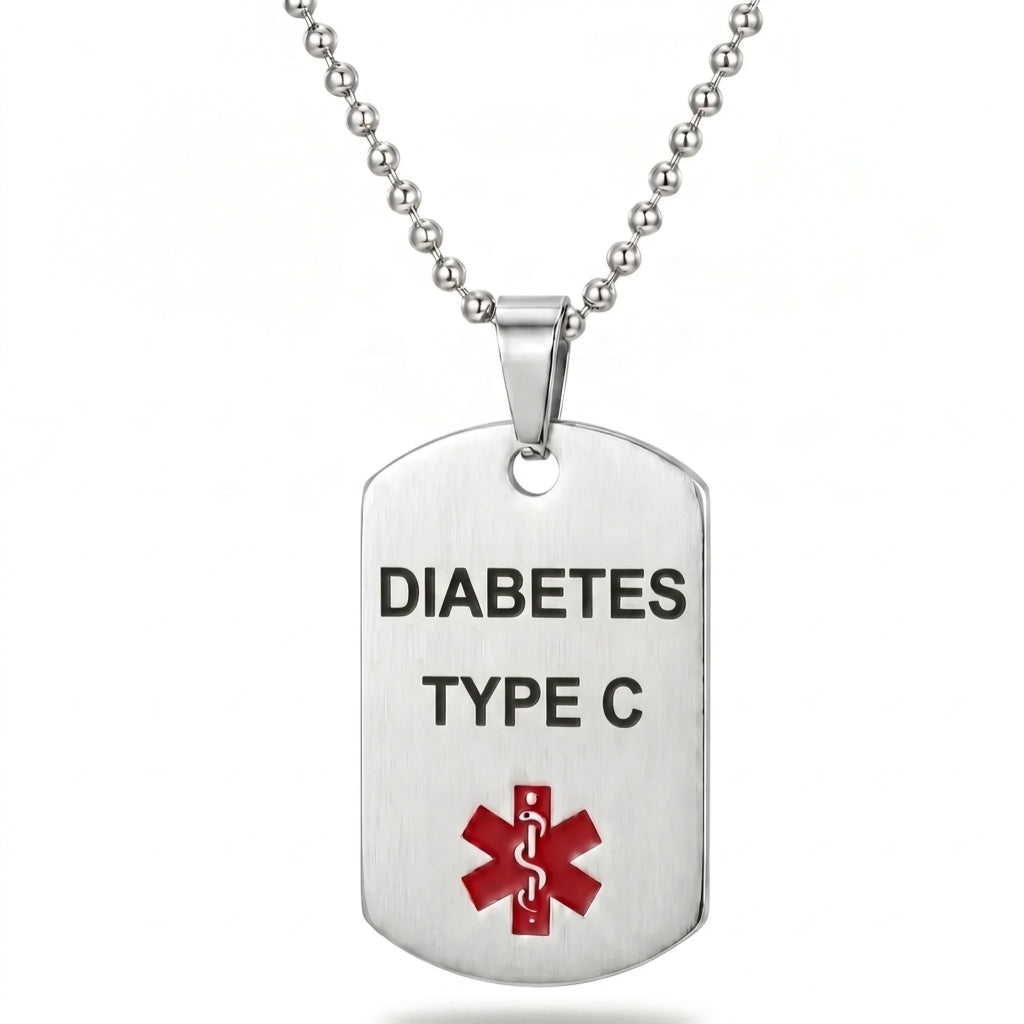 Medical Alert Dog Tag Necklace