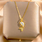 Golden Deer Antler Necklace