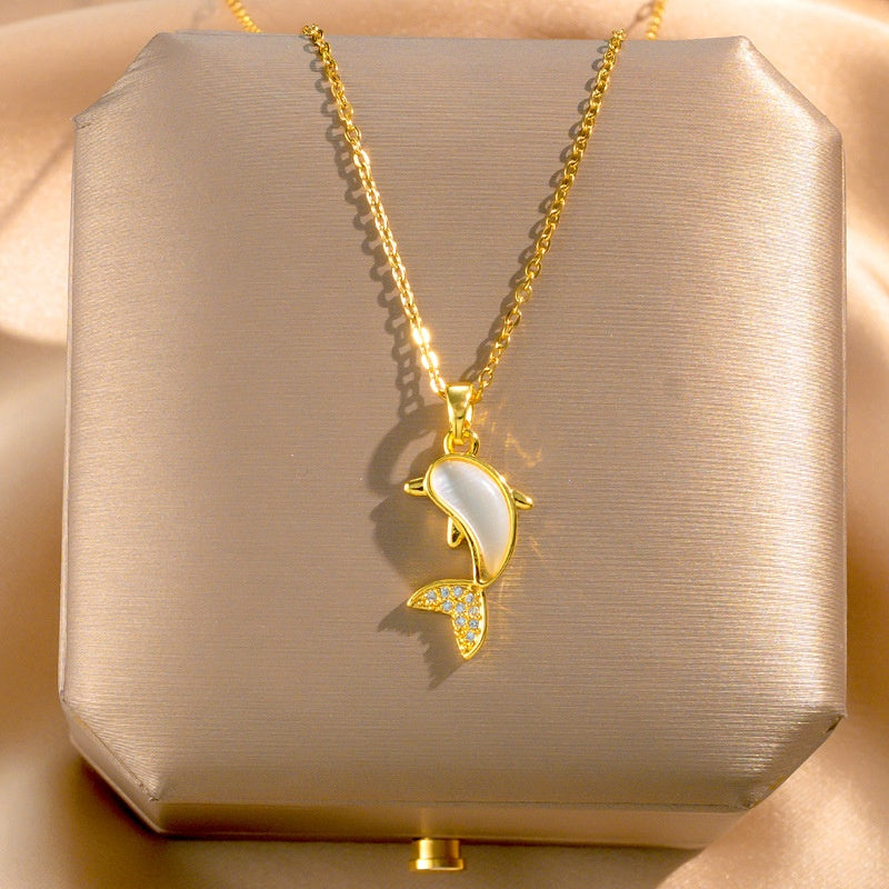 Golden Deer Antler Necklace
