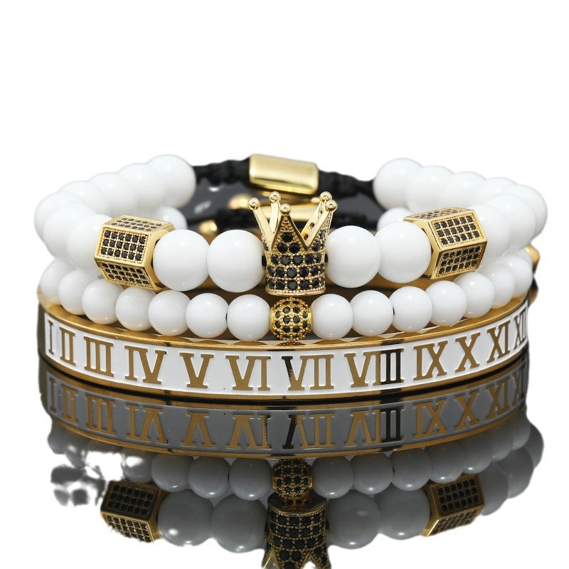 Men's Royal Crown Bracelet Set