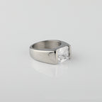 Square Zircon Solitaire Ring