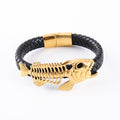 Men's Gold Fishbone Braided Bracelet